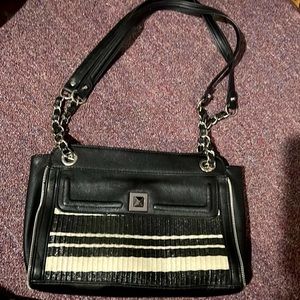 Black and white purse